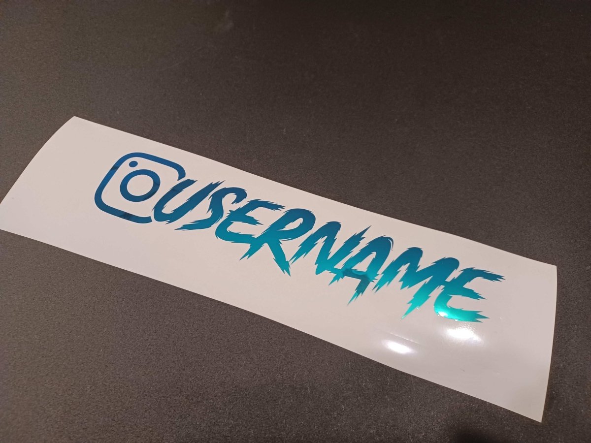Ocean Holographic Custom Instagram Decal Vinyl Sticker - Rising Sun Decals - Ocean Holographic Custom Instagram Decal Vinyl Sticker