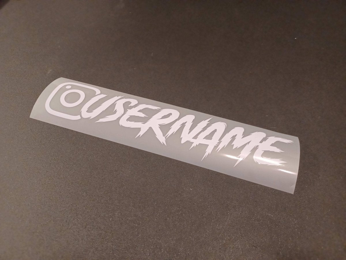 White Custom Instagram Decal Vinyl Sticker - Rising Sun Decals - White Custom Instagram Decal Vinyl Sticker