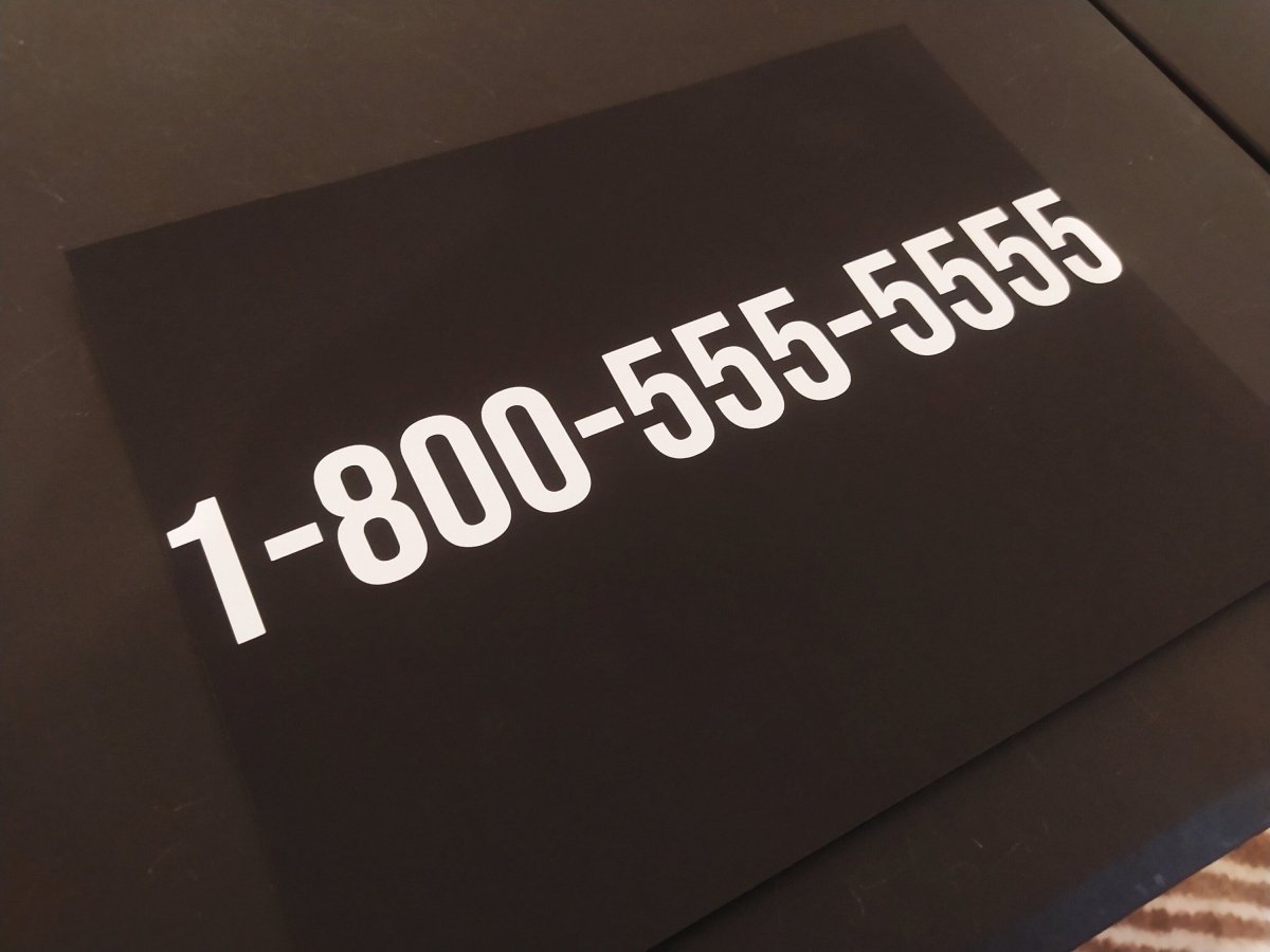 Custom Phone Number Vinyl Decal Sticker - Rising Sun Decals - Custom Phone Number Vinyl Decal Sticker