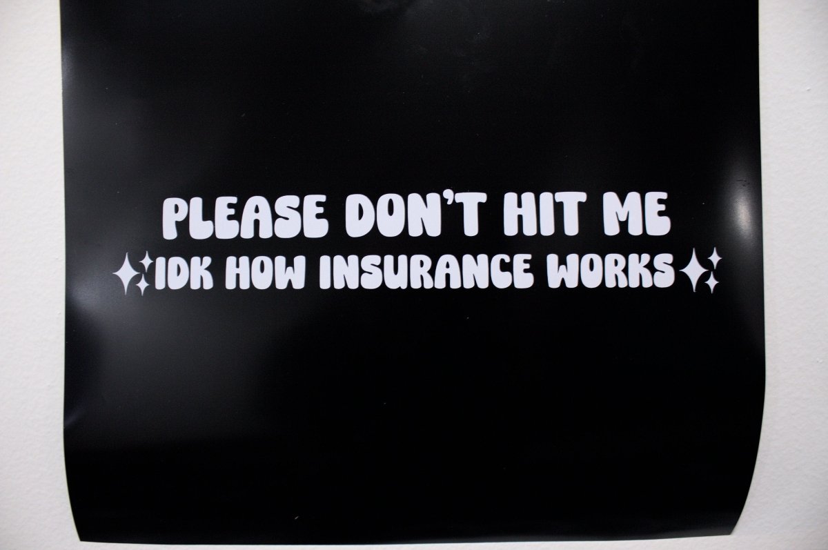 Funny Car Sticker "Please Don't Hit Me" Vinyl Decal - Rising Sun Decals - Funny Car Sticker "Please Don't Hit Me" Vinyl Decal