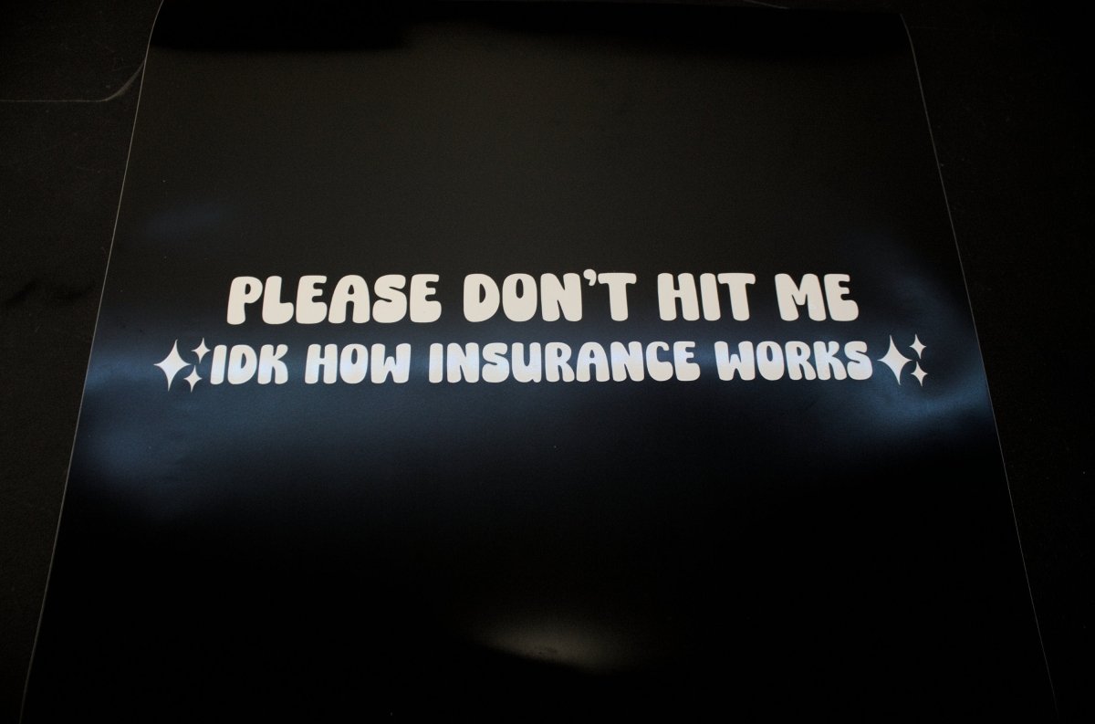 Funny Car Sticker "Please Don't Hit Me" Vinyl Decal - Rising Sun Decals - Funny Car Sticker "Please Don't Hit Me" Vinyl Decal