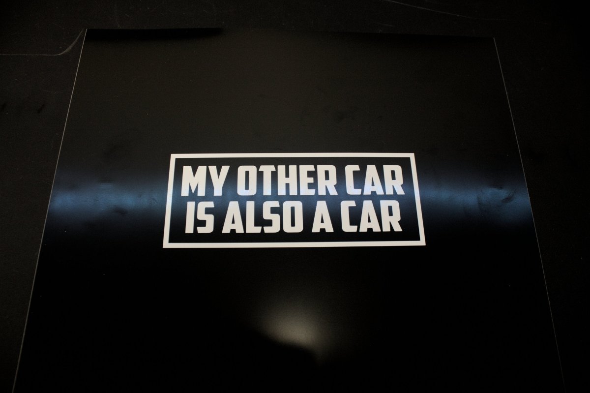 Funny Car Sticker "My Other Car is Also a Car" Vinyl Decal - Rising Sun Decals - Funny Car Sticker "My Other Car is Also a Car" Vinyl Decal
