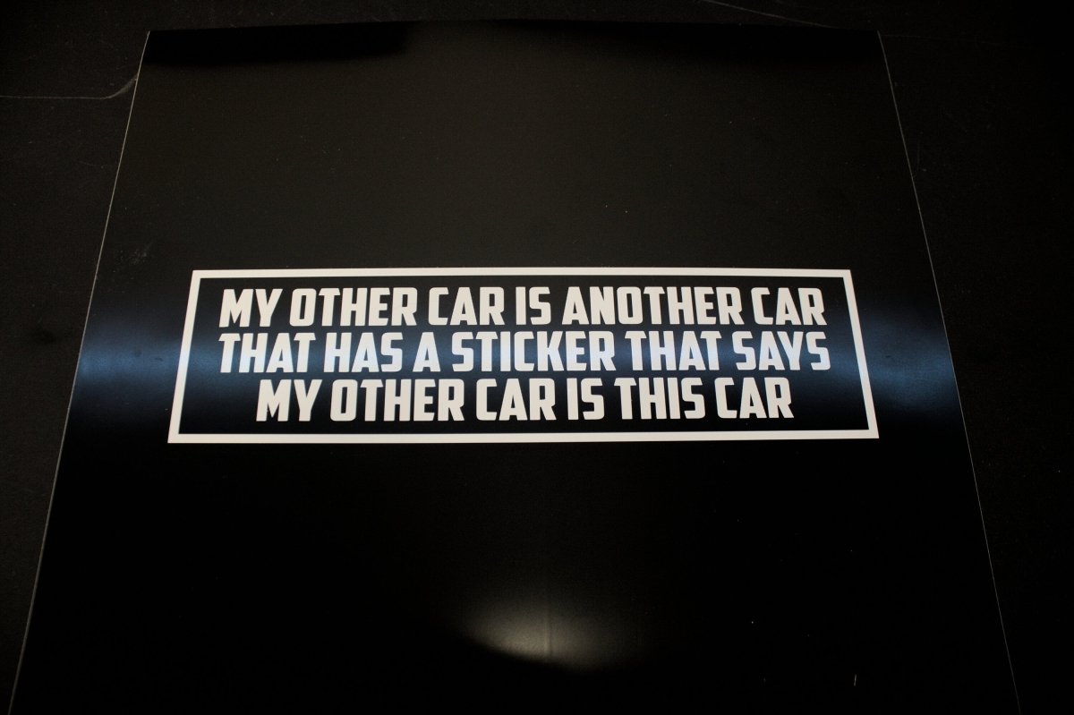 Funny Car Sticker "My Other Car is Another Car" Vinyl Decal - Rising Sun Decals - Funny Car Sticker "My Other Car is Another Car" Vinyl Decal