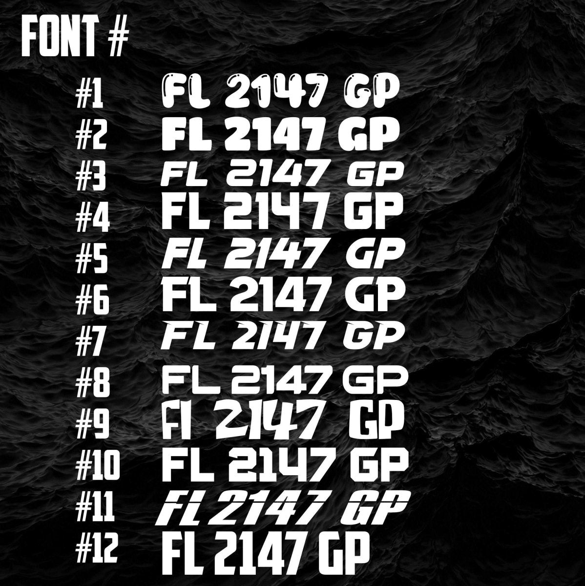 Two - Pack Boat Registration Number Decals - Adhesive Vinyl Boat Number Lettering for Boats/Jetskis - Rising Sun Decals - Two - Pack Boat Registration Number Decals - Adhesive Vinyl Boat Number Lettering for Boats/Jetskis