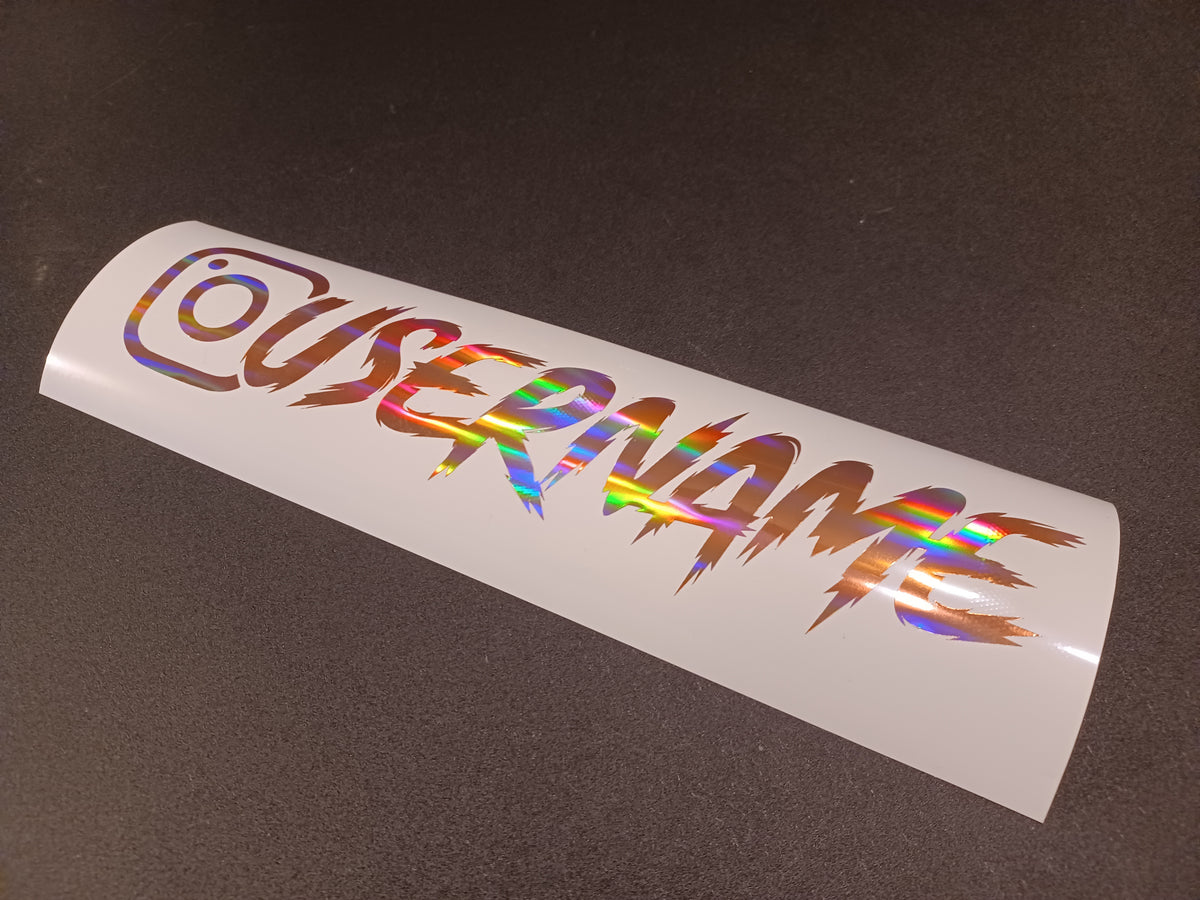 Wunschtext Schriftzug Aufkleber Sticker Rainbow Hologramm Instagram TikTok  Firma Name Auto Vinyl Oil Slick - .de