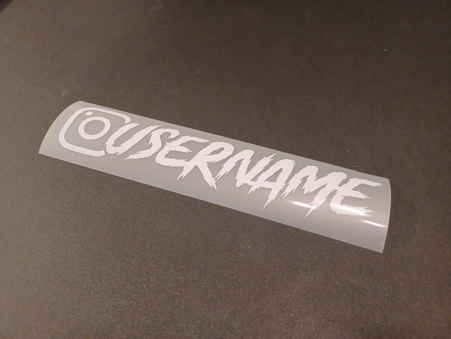 White Custom Instagram Decal Vinyl Sticker