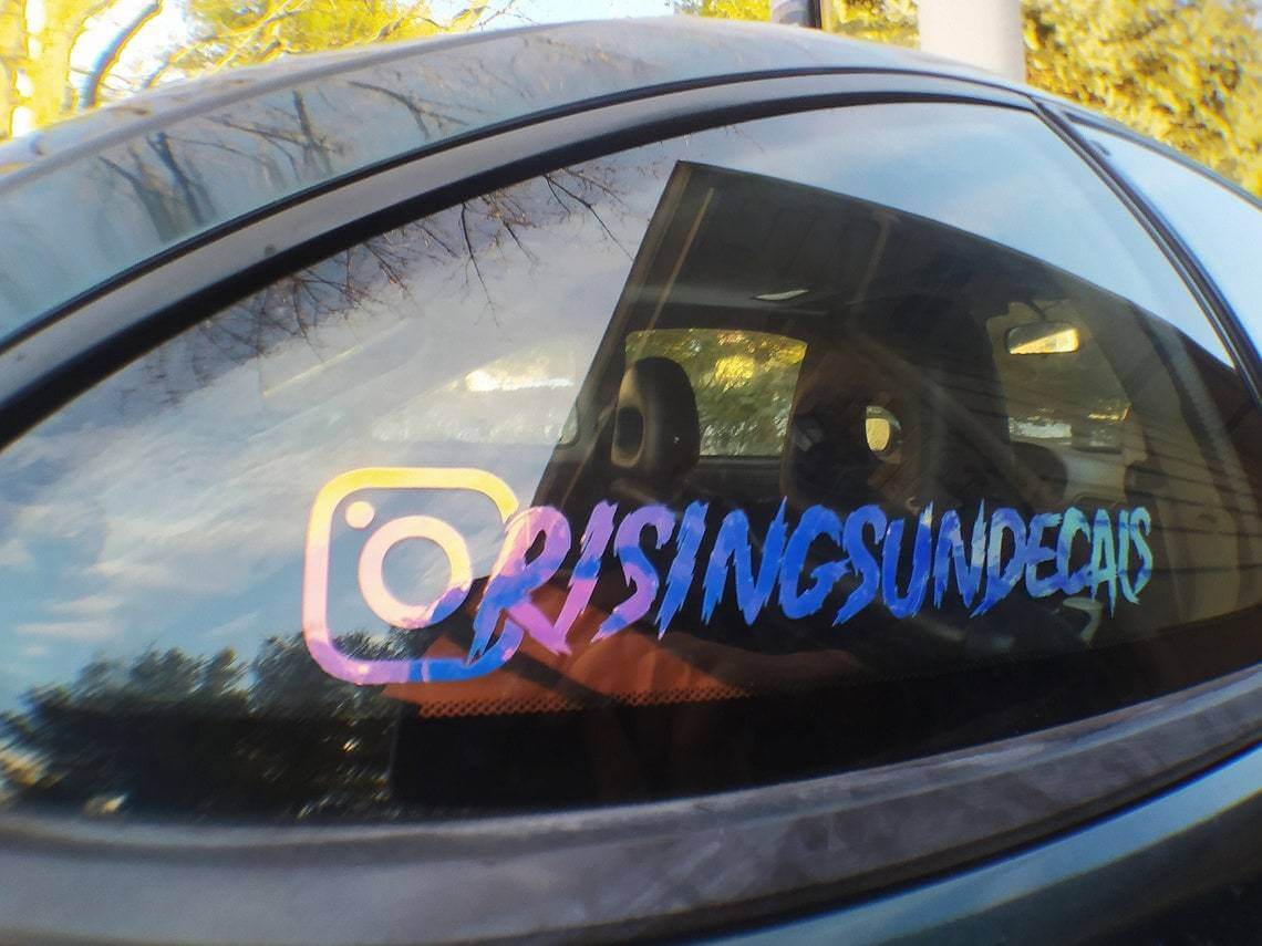 Custom Instagram Decal Vinyl Sticker - Rising Sun Decals - Custom Instagram Name Vinyl Sticker 6.99 freeshipping - Rising Sun Decals