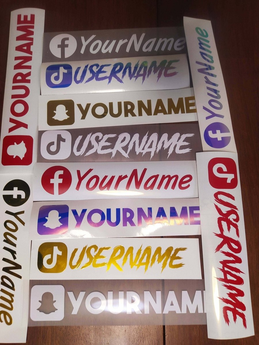 Custom Personalized Social Media Vinyl Sticker Facebook Snapchat TikTok Instagram - Rising Sun Decals - Custom Personalized Social Media Vinyl Sticker, Facebook Snapchat TikTok Instagram 5.99 freeshipping - Rising Sun Decals
