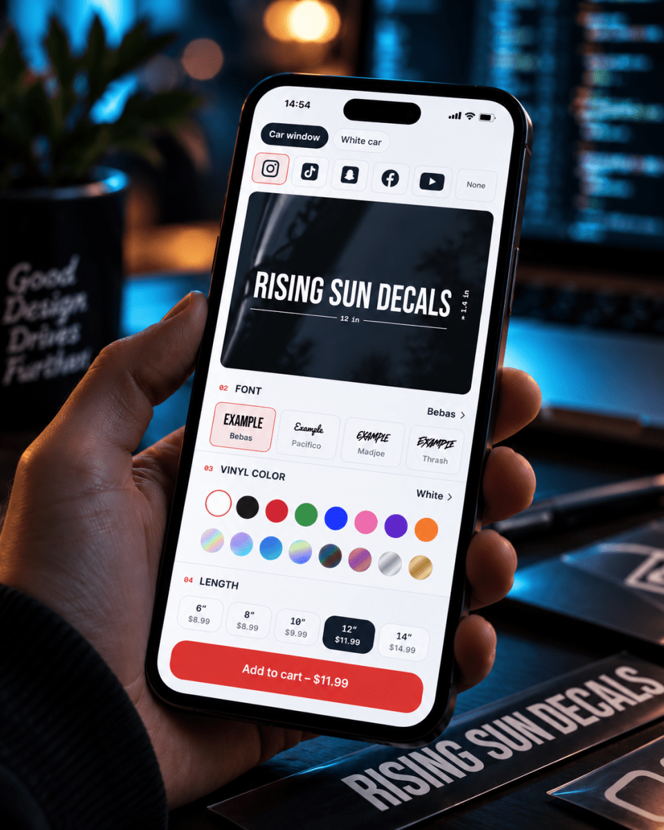 Design Your Own - Rising Sun Decals