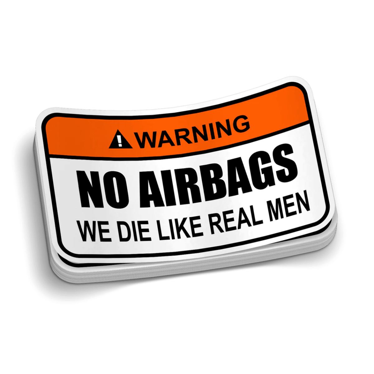 No Airbags Decal - Rising Sun Decals - No Airbags Decal