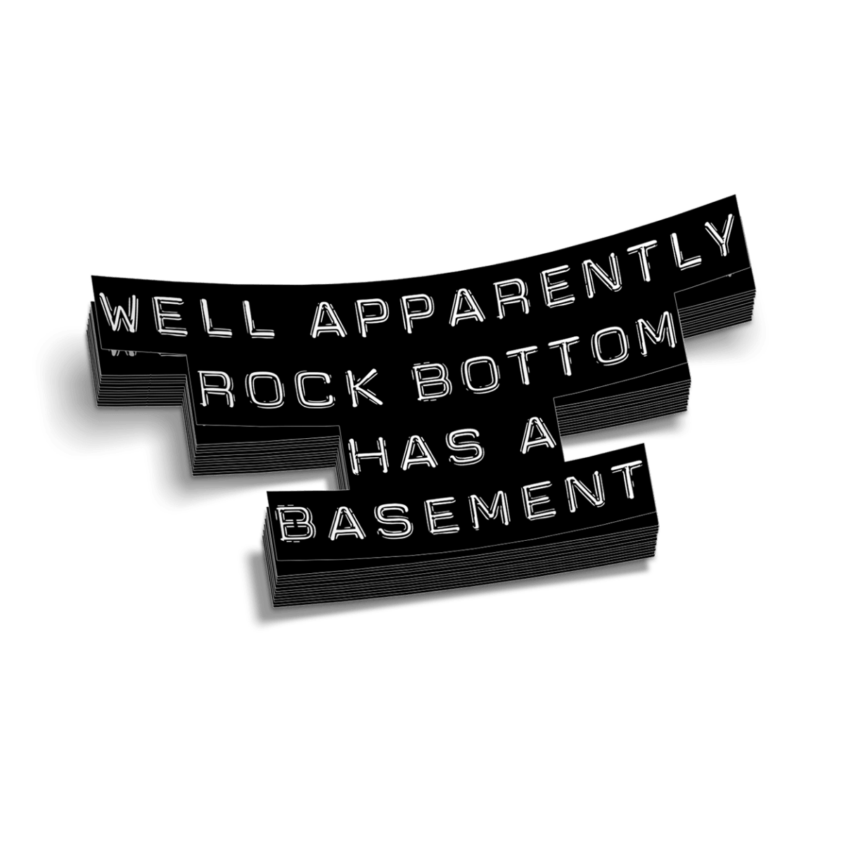 Rock Bottom Hard Hat Decal - Rising Sun Decals - Rock Bottom Hard Hat Decal