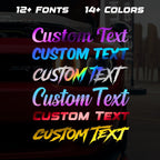 Holographic Custom Text Vinyl Decal - Rising Sun Decals - Holographic Custom Text Vinyl Decal
