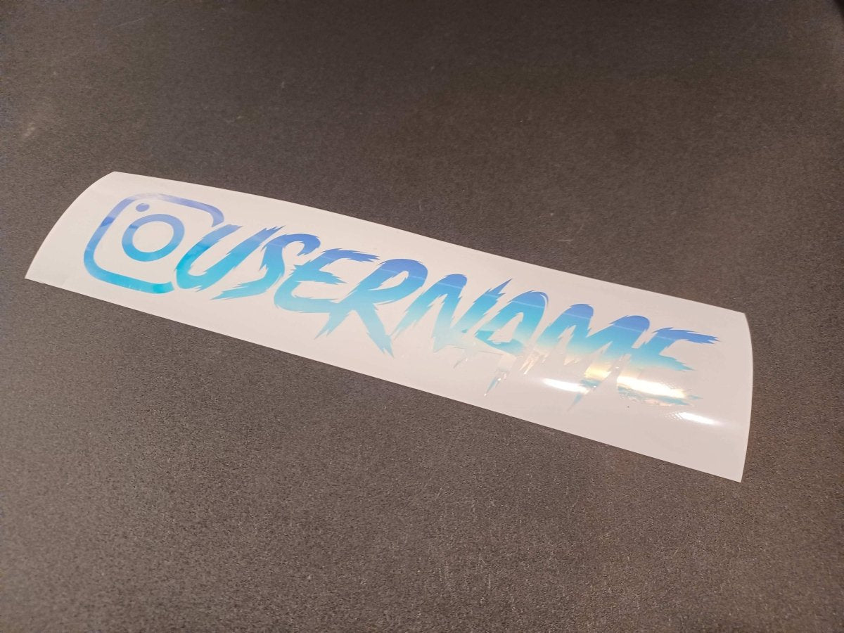 Opal Holographic Custom Instagram Decal Vinyl Sticker - Rising Sun Decals - Opal Holographic Custom Instagram Decal Vinyl Sticker
