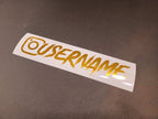 Metallic Gold Custom Instagram Decal Vinyl Sticker - Rising Sun Decals - Metallic Gold Custom Instagram Decal Vinyl Sticker