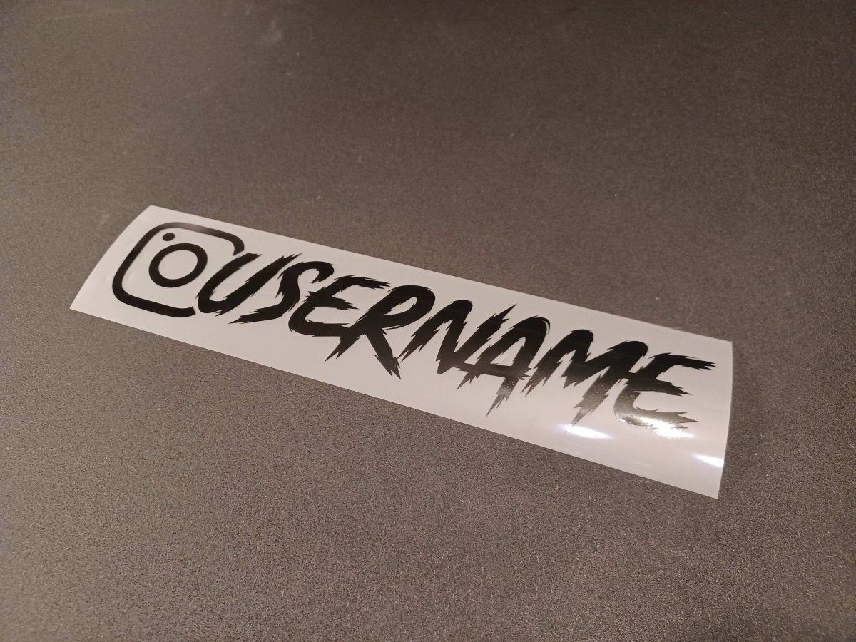 Black Custom Instagram Decal Vinyl Sticker - Rising Sun Decals - Black Custom Instagram Decal Vinyl Sticker