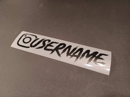 Black Custom Instagram Decal Vinyl Sticker - Rising Sun Decals - Black Custom Instagram Decal Vinyl Sticker