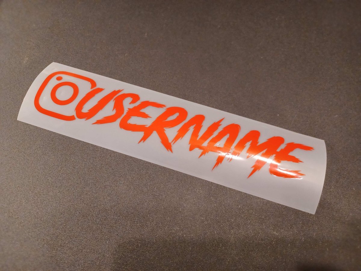 Red Custom Instagram Decal Vinyl Sticker - Rising Sun Decals - Red Custom Instagram Decal Vinyl Sticker