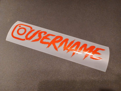 Red Custom Instagram Decal Vinyl Sticker - Rising Sun Decals - Red Custom Instagram Decal Vinyl Sticker