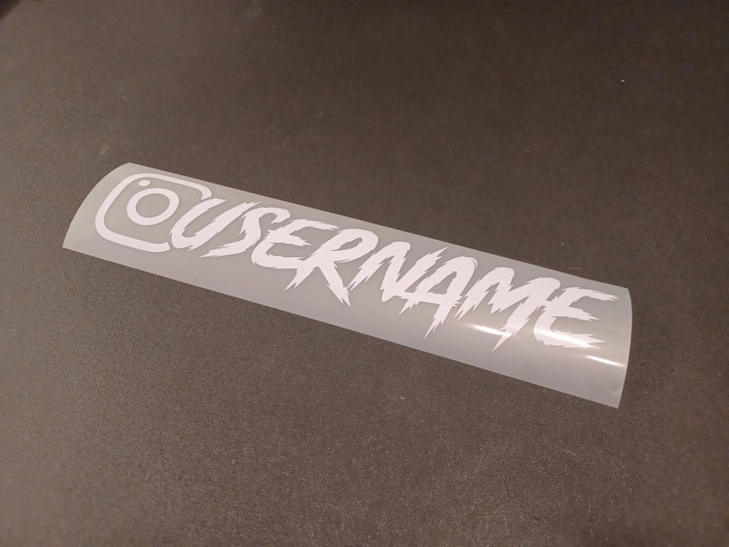 White Custom Instagram Decal Vinyl Sticker - Rising Sun Decals - White Custom Instagram Decal Vinyl Sticker