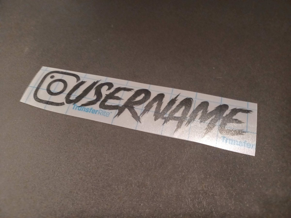 Black Custom Instagram Decal Vinyl Sticker - Rising Sun Decals - Black Custom Instagram Decal Vinyl Sticker