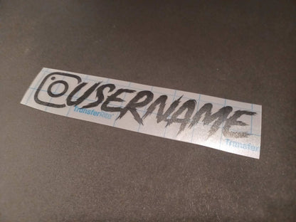 Black Custom Instagram Decal Vinyl Sticker - Rising Sun Decals - Black Custom Instagram Decal Vinyl Sticker