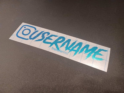 Ocean Holographic Custom Instagram Decal Vinyl Sticker - Rising Sun Decals - Ocean Holographic Custom Instagram Decal Vinyl Sticker