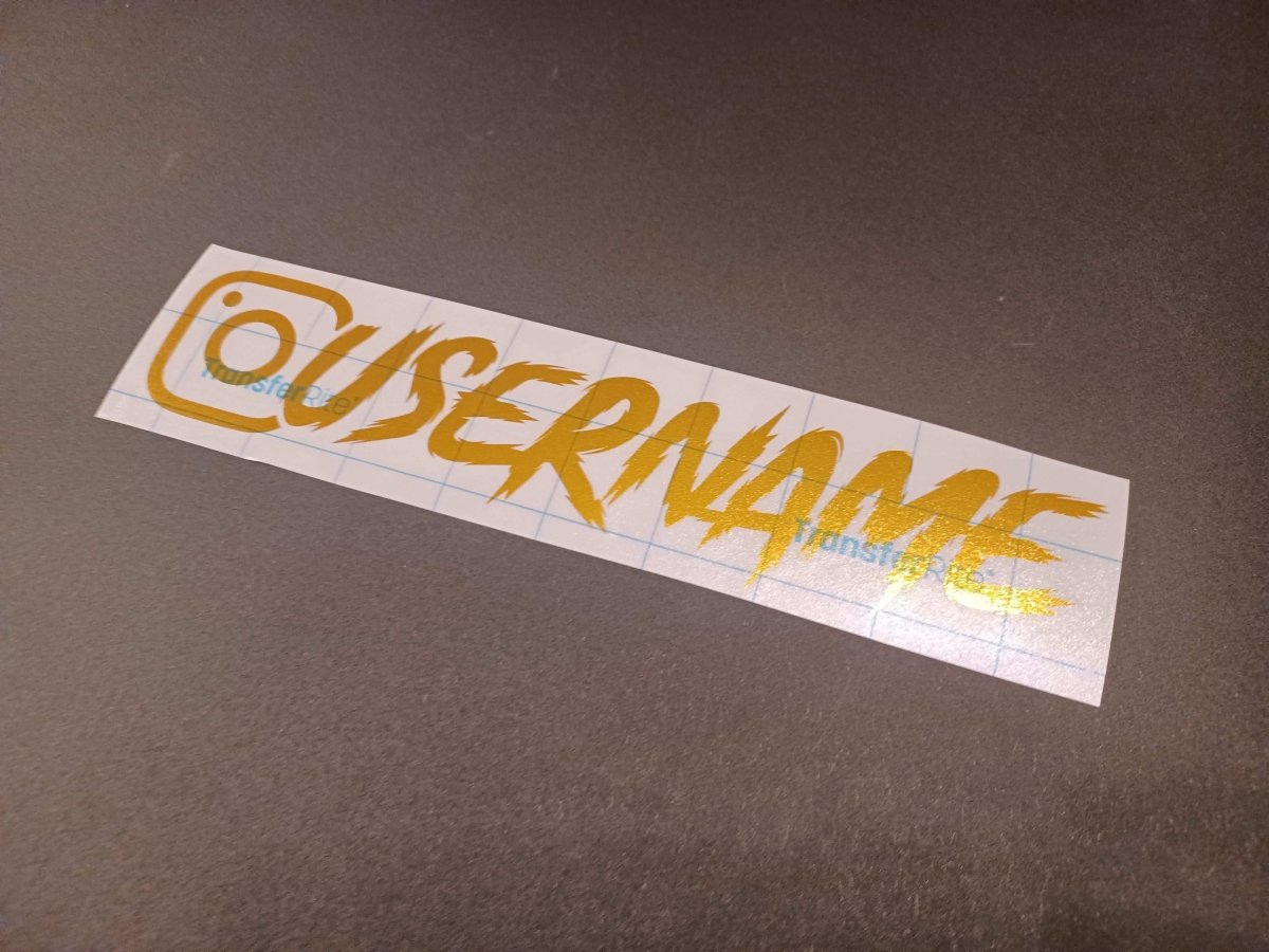 Metallic Gold Custom Instagram Decal Vinyl Sticker - Rising Sun Decals - Metallic Gold Custom Instagram Decal Vinyl Sticker