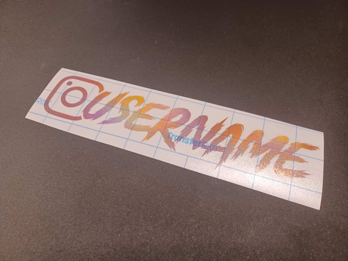 Rose Holographic Custom Instagram Decal Vinyl Sticker - Rising Sun Decals - Rose Holographic Custom Instagram Decal Vinyl Sticker
