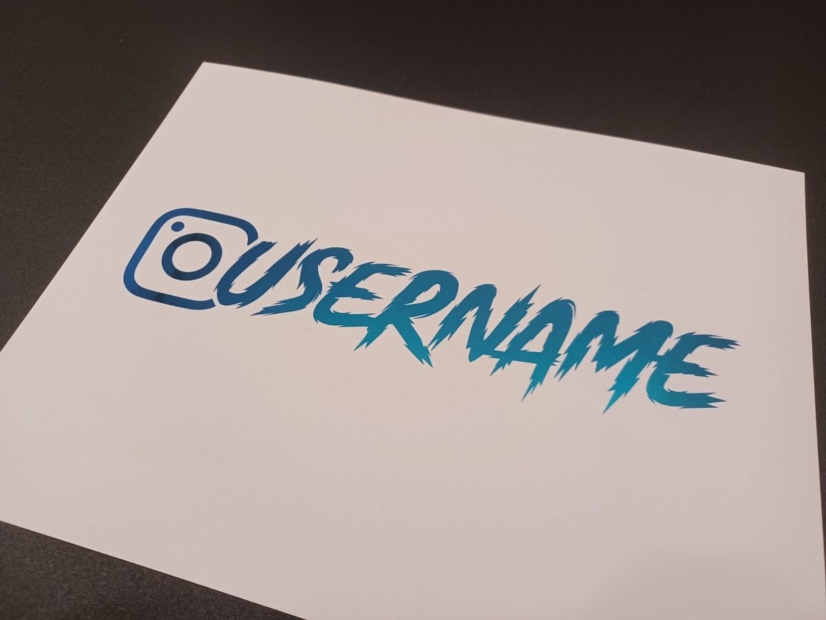 Ocean Holographic Custom Instagram Decal Vinyl Sticker - Rising Sun Decals - Ocean Holographic Custom Instagram Decal Vinyl Sticker