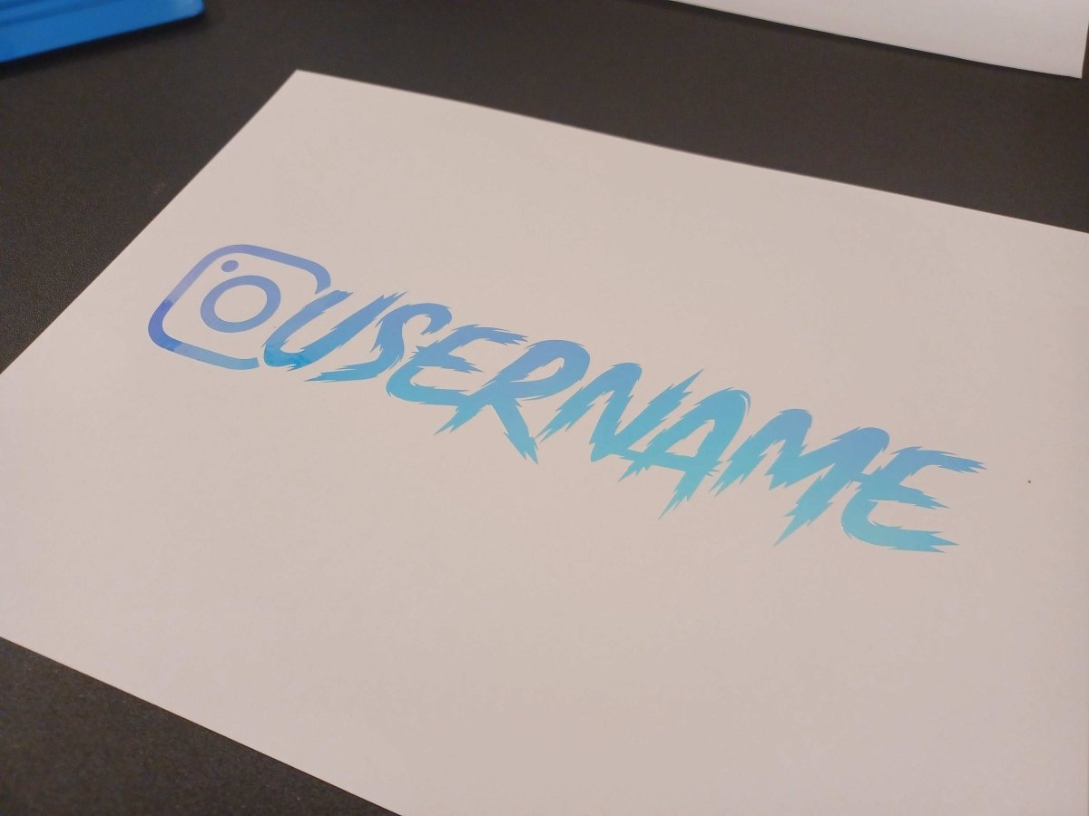Opal Holographic Custom Instagram Decal Vinyl Sticker - Rising Sun Decals - Opal Holographic Custom Instagram Decal Vinyl Sticker