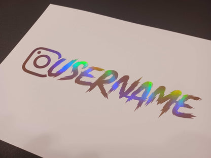 Rose Holographic Custom Instagram Decal Vinyl Sticker - Rising Sun Decals - Rose Holographic Custom Instagram Decal Vinyl Sticker