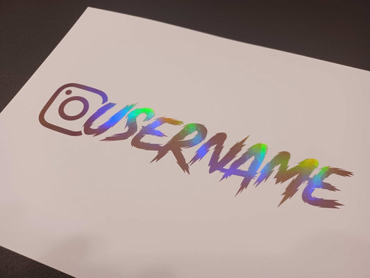 Rose Holographic Custom Instagram Decal Vinyl Sticker - Rising Sun Decals - Rose Holographic Custom Instagram Decal Vinyl Sticker