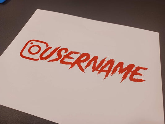 Red Custom Instagram Decal Vinyl Sticker - Rising Sun Decals - Red Custom Instagram Decal Vinyl Sticker