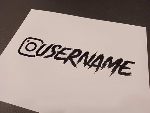 Black Custom Instagram Decal Vinyl Sticker - Rising Sun Decals - Black Custom Instagram Decal Vinyl Sticker