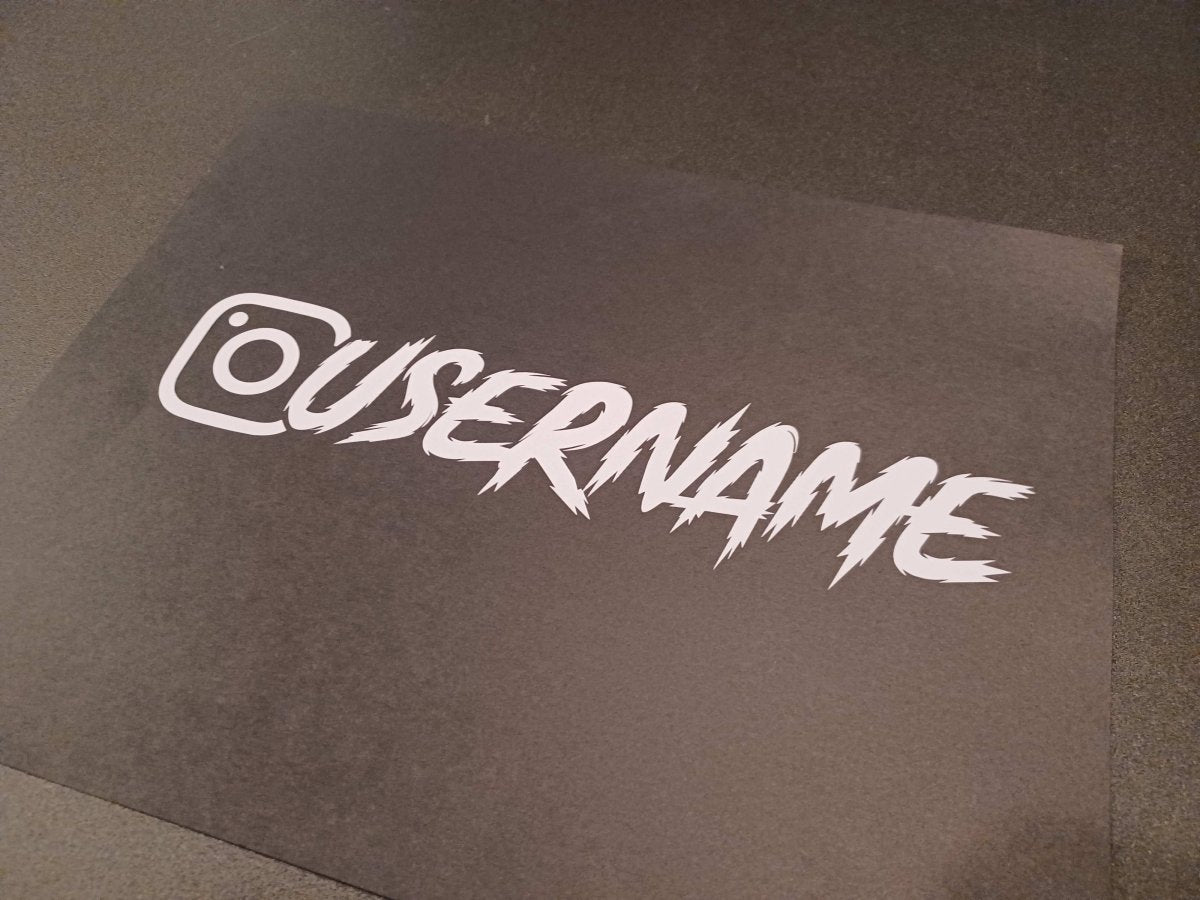 White Custom Instagram Decal Vinyl Sticker - Rising Sun Decals - White Custom Instagram Decal Vinyl Sticker
