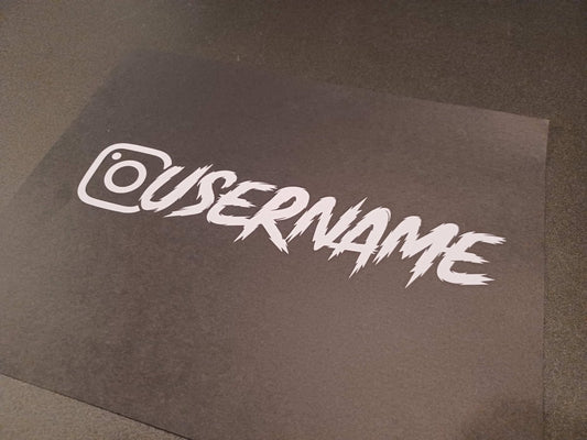 White Custom Instagram Decal Vinyl Sticker - Rising Sun Decals - White Custom Instagram Decal Vinyl Sticker