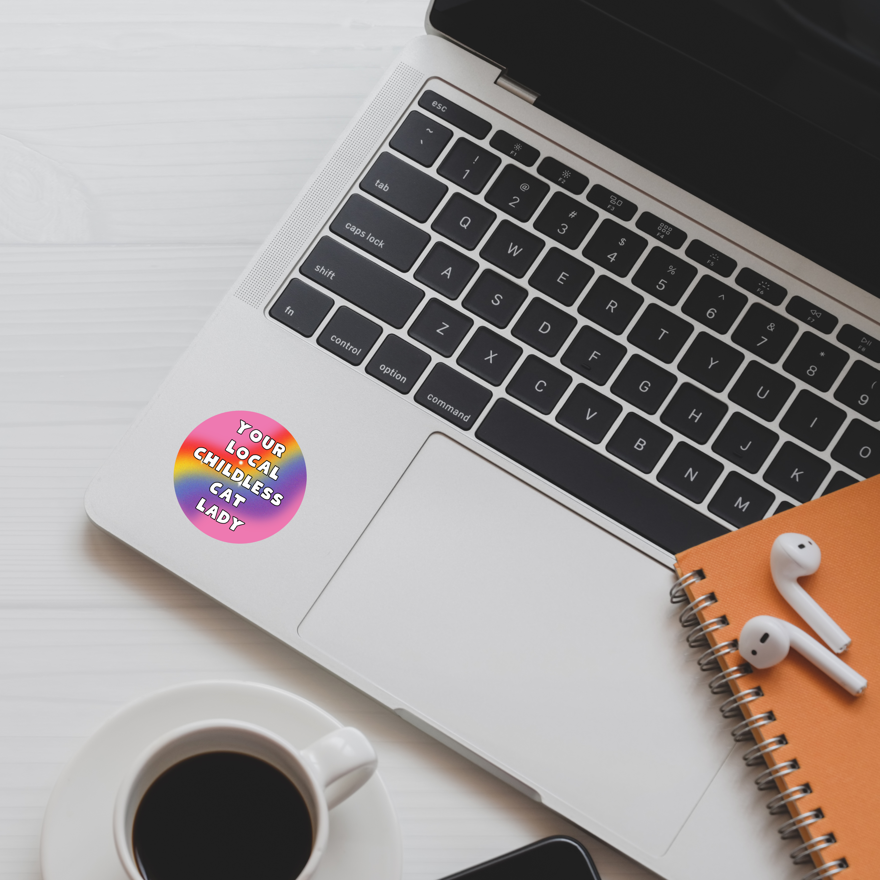 Your Local Childless Cat Lady Sticker | Vinyl Sticker | Cat Lady | Novelty | Cute | Kamala Sticker | Gay Sticker
