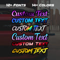 Holographic Custom Text Vinyl Decal w/ Background - Rising Sun Decals - Holographic Custom Text Vinyl Decal w/ Background