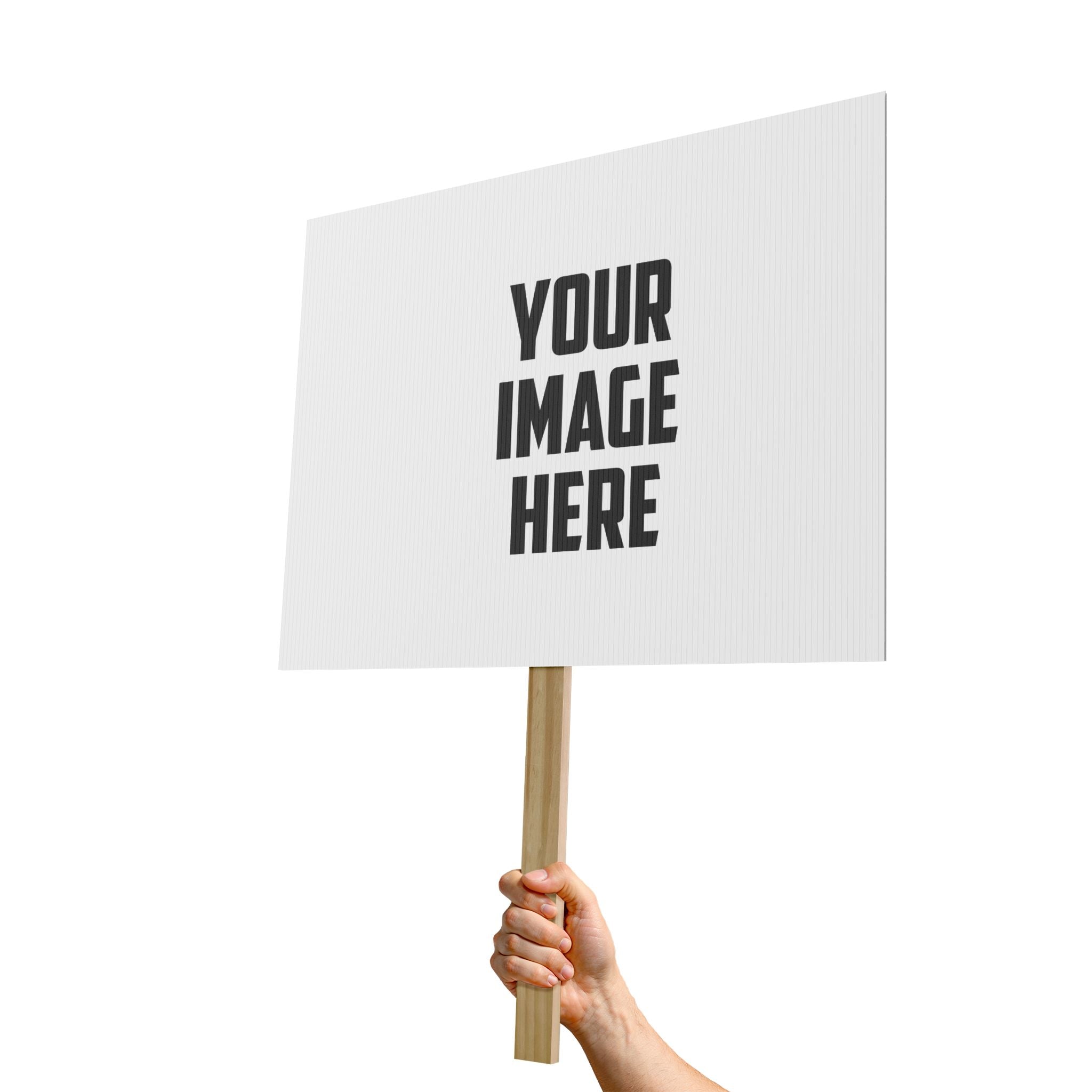 Custom Protest Sign — Personalized Rally Placard with Your Image or Message