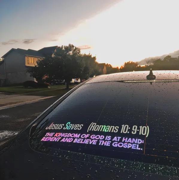 Holographic Custom Text Vinyl Decal w/ Background - Rising Sun Decals - Holographic Custom Text Vinyl Decal w/ Background
