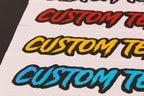 Holographic Custom Text Vinyl Decal - Rising Sun Decals - Holographic Custom Text Vinyl Decal