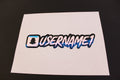 Opal Holographic Snapchat Name Decal W/ Background - Rising Sun Decals - Opal Holographic Snapchat Name Decal W/ Background
