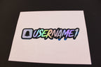Custom Silver Holographic Snapchat Name Decal W/ Background - Rising Sun Decals - Custom Silver Holographic Snapchat Name Decal W/ Background