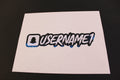 White Snapchat Name Decal w/ Background W/ Background - Rising Sun Decals - White Snapchat Name Decal w/ Background W/ Background