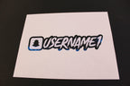 White Snapchat Name Decal w/ Background W/ Background - Rising Sun Decals - White Snapchat Name Decal w/ Background W/ Background