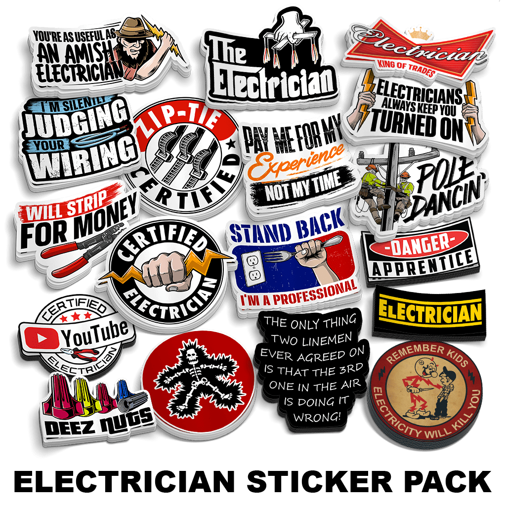 Electrican Sticker Pack - Rising Sun Decals - Electrican Sticker Pack