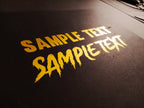 Metallic Gold Custom Text Vinyl Decal Sticker - Rising Sun Decals - Metallic Gold Custom Text Vinyl Decal Sticker