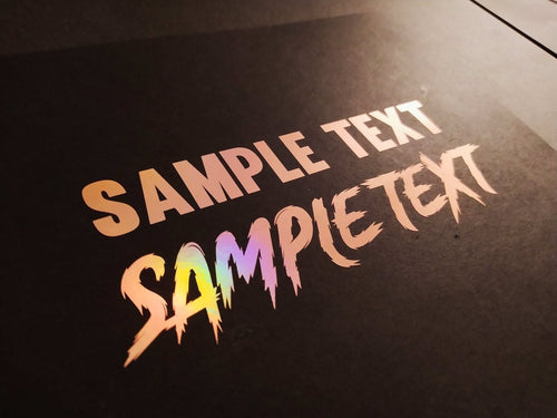 Rose Holographic Custom Text Vinyl Decal Sticker - Rising Sun Decals - Rose Holographic Custom Text Vinyl Decal Sticker