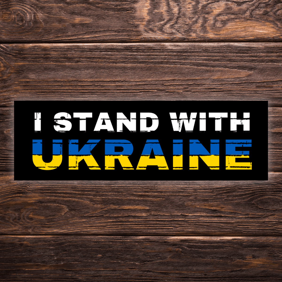 I Stand with Ukraine Sticker | Vinyl | Water - Resistant | 3"x1" | Pro - Ukraine | Support Ukraine | Anti - War | Political Activism Sticker - Rising Sun Decals - I Stand with Ukraine Sticker | Vinyl | Water - Resistant | 3"x1" | Pro - Ukraine | Support Ukraine | Anti - War | Political Activism Sticker