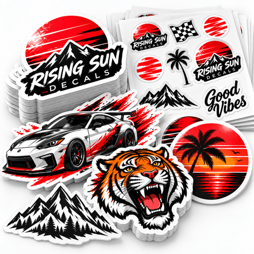 Create Your Own Vinyl Sticker - Upload Your Design - Rising Sun Decals - Create Your Own Vinyl Sticker - Upload Your Design